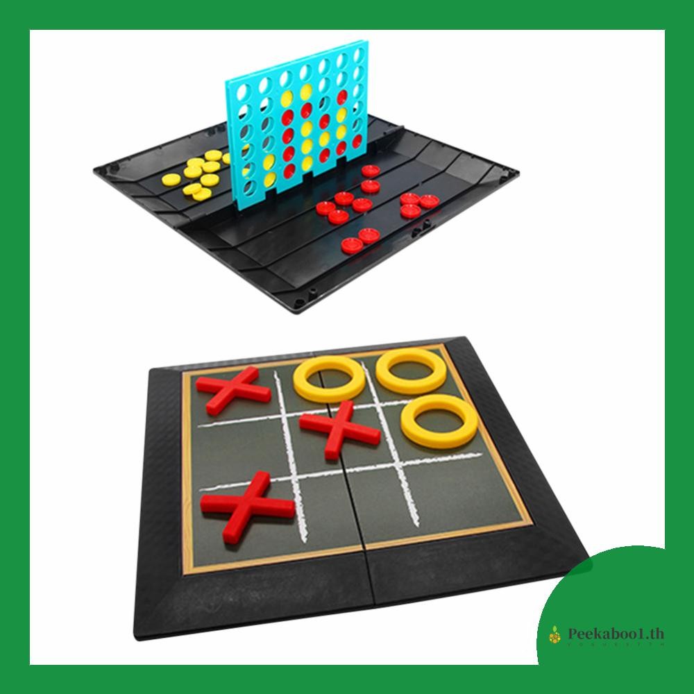 [Peekaboo1.th] Tic Tac Toe Game Strategy Board Games XO Chess Board Game สําหรับเด็กและผู้ใหญ่