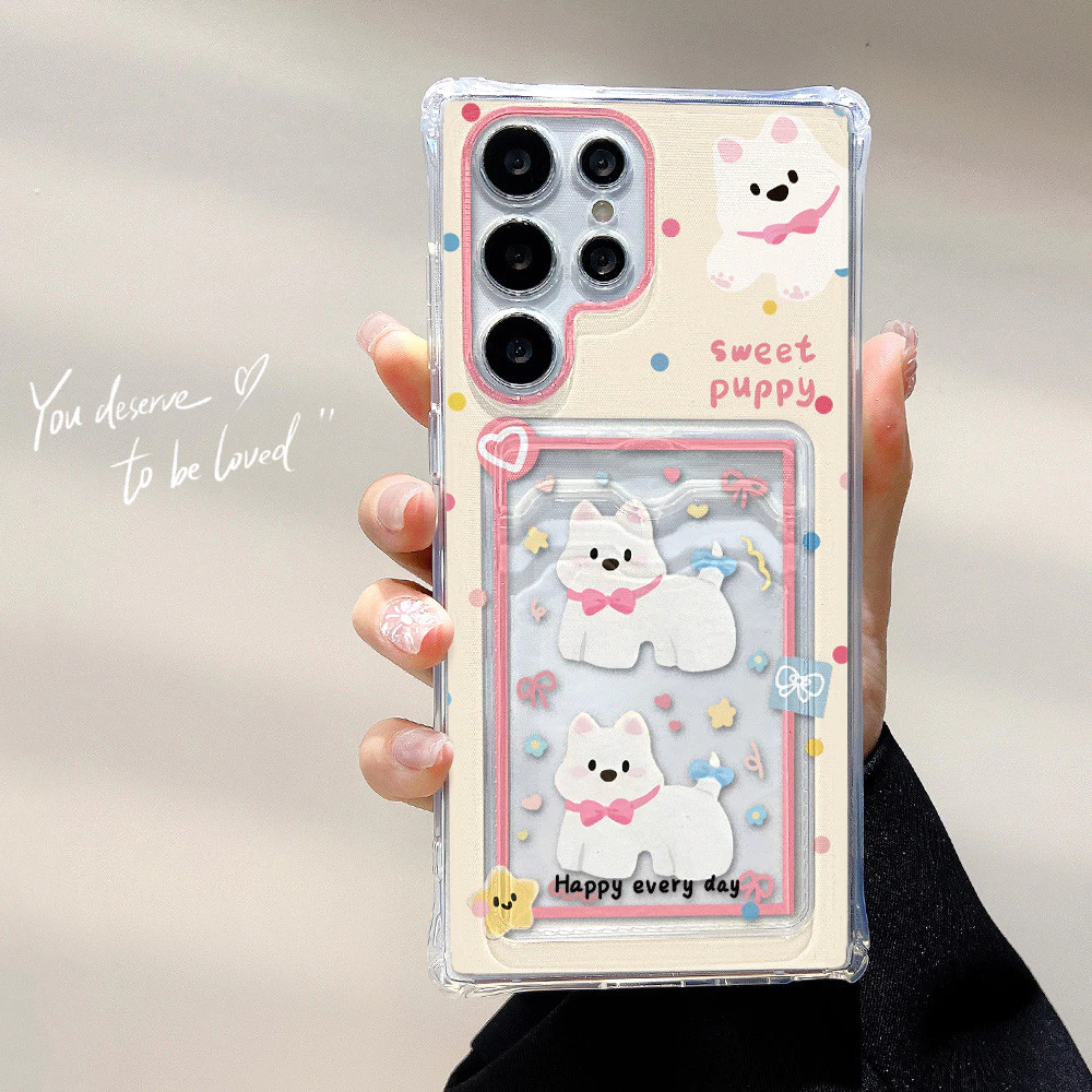 TPU ที่ใส่บัตรเคส For Samsung S24 Ultra A55 A56 5G A36 A26 S24 FE A16 A35 A52 A54 A22 A34 A53 A15 A73 A05 A05S A06 A12