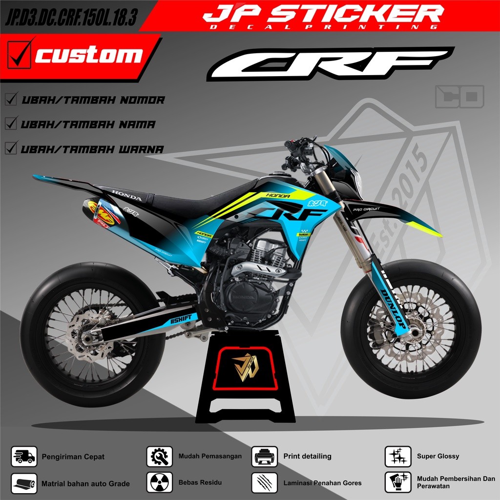 CRF 150 L Full Body Decal สติกเกอร์ CRF 150 L Decal สติกเกอร์ออกแบบ D3 018