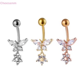 Cheesenm Zircon คริสตัลเจาะเหล็กผ่าตัด Navel เจาะ Belly ปุ่ม…