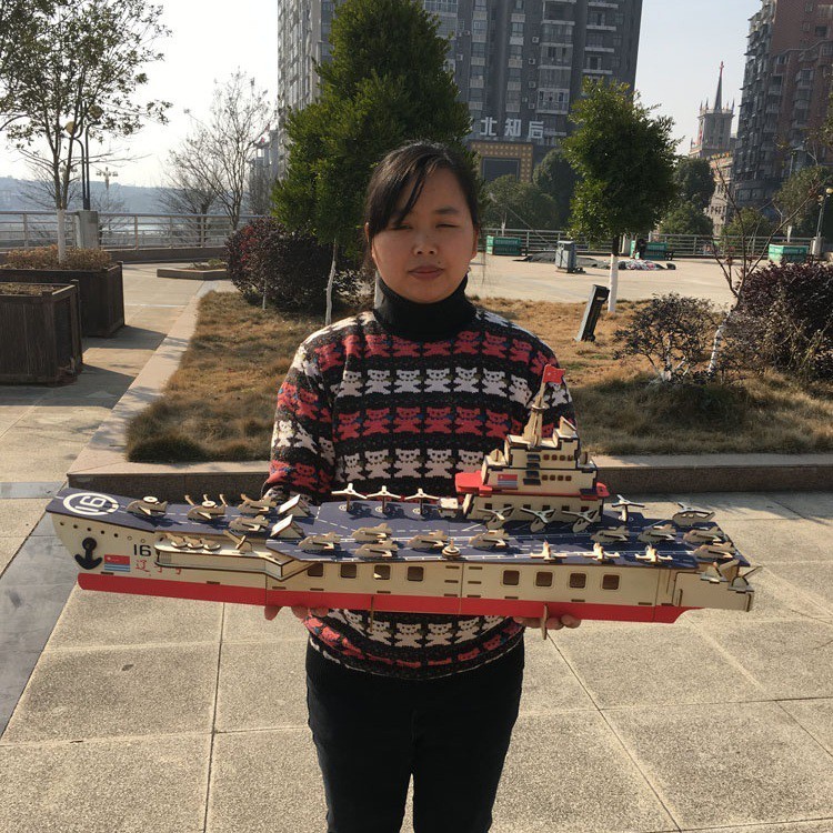 3D Puzzle Toy Aircraft Carrier Laser รุ่น XA-G035H