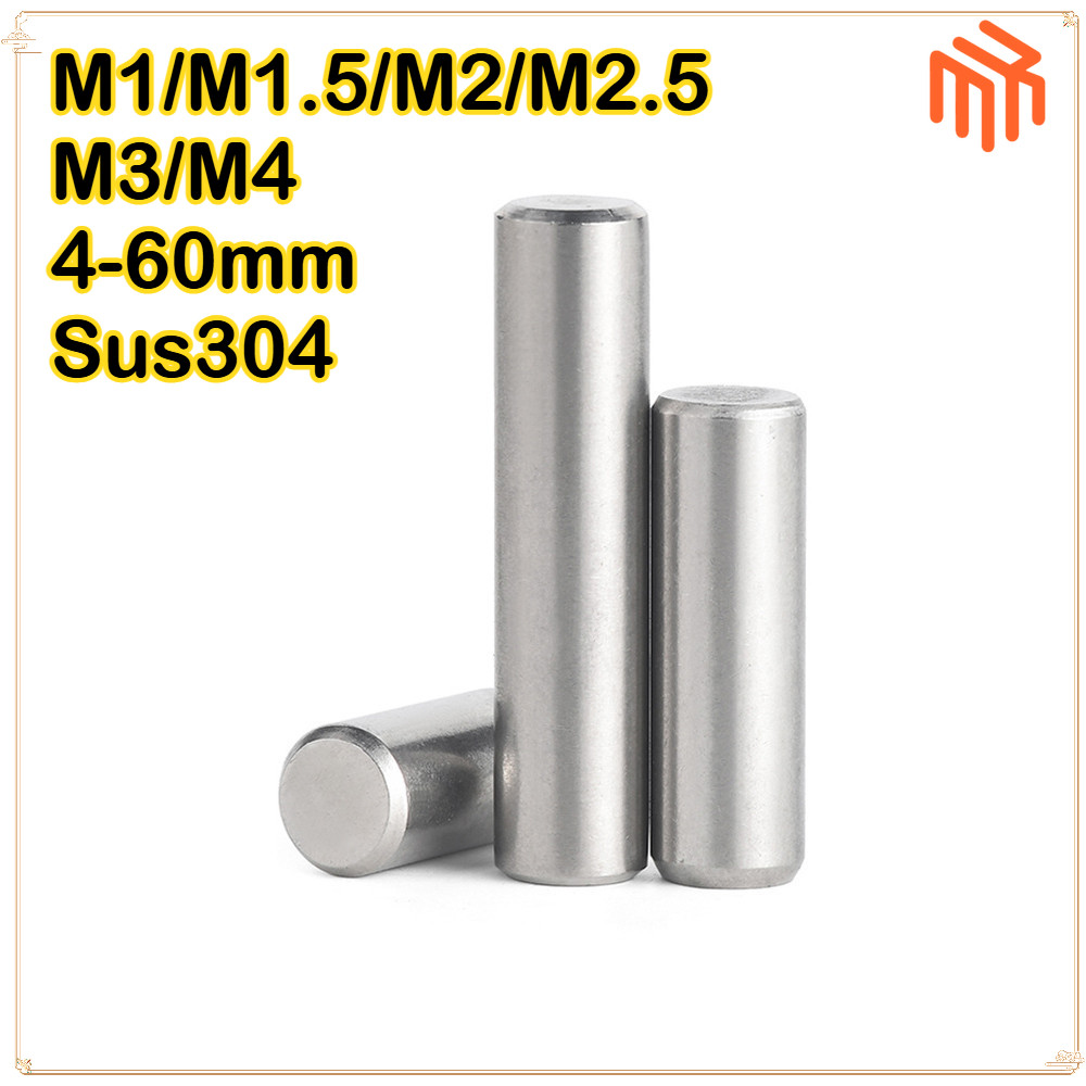 [MX1] หมุดพิน ปิ๊น สลัก แกนเดือย สแตนเลส 304 กลม dia. M1-M4 / Solid Parallel / Dowel Pins SUS304 / สแตนเลสสตีลขาทรงกระบอกตําแหน่ง Pin Fixed Pin Solid Pin Daquan GB119 Pin เล็บ M1M1.5 M2M2.5 M3M4