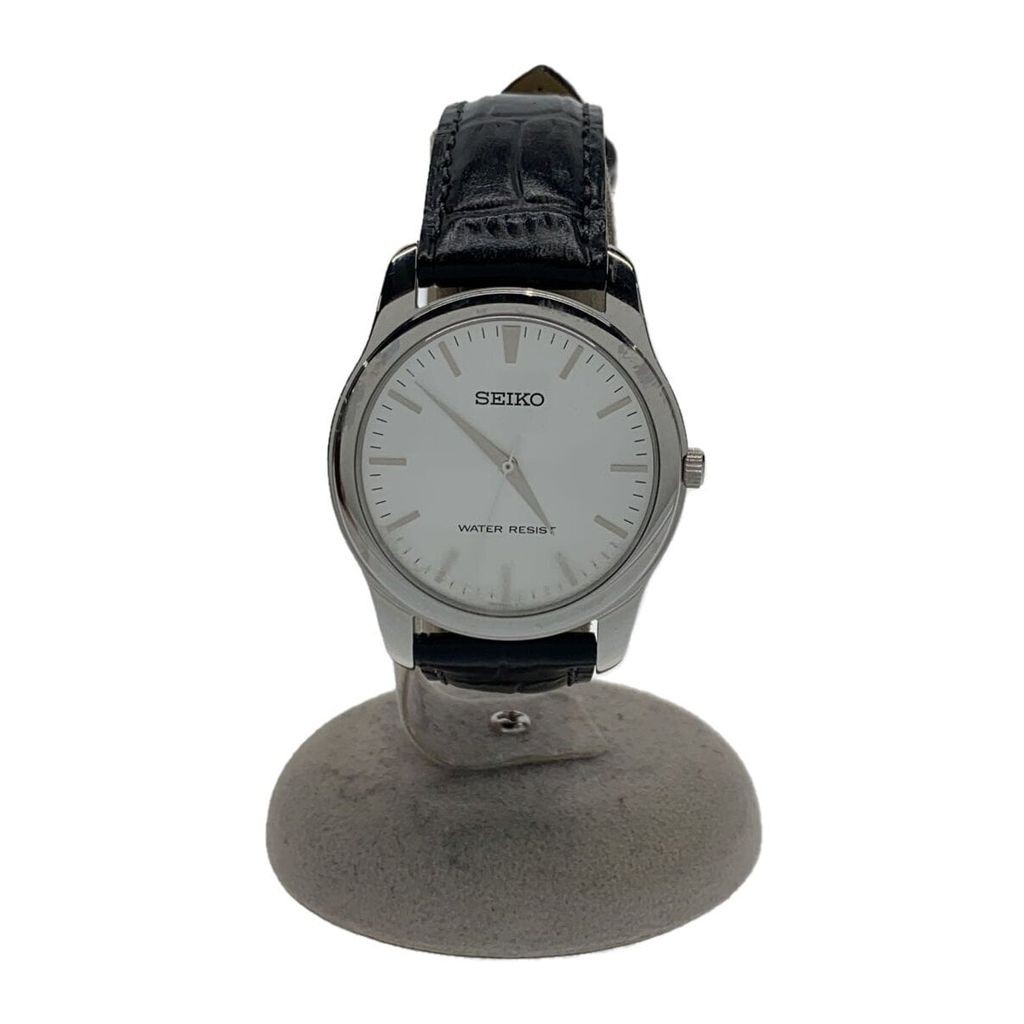 Seiko(K) Seiko Mens Watch Quartz Analog Leather Wht Blk 7N01-0De0 ส่งตรงจากญี่ปุ่น มือสอง
