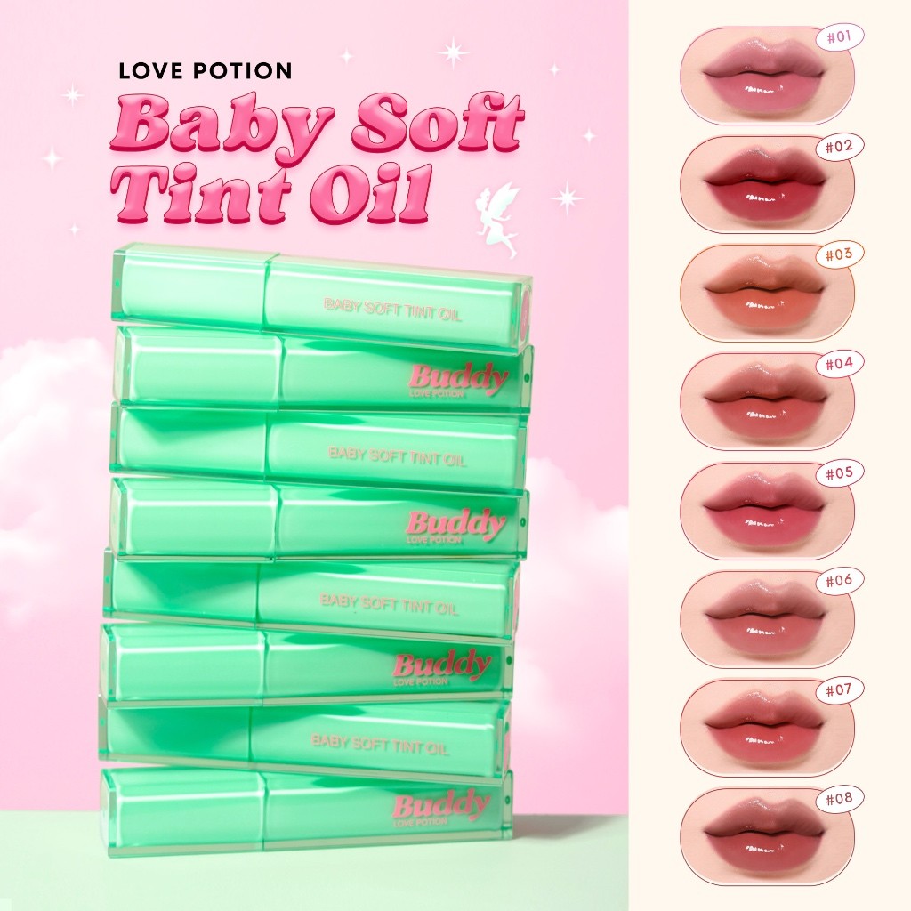 [ซื้อในไลฟ์ลด50%ของแท้]ลิปบัดดี้ เลิฟโพชั่น  LOVEPOTION Baby Soft Tint Oil เบบี้ ซอฟ ทินต์ ออย 2.5g.