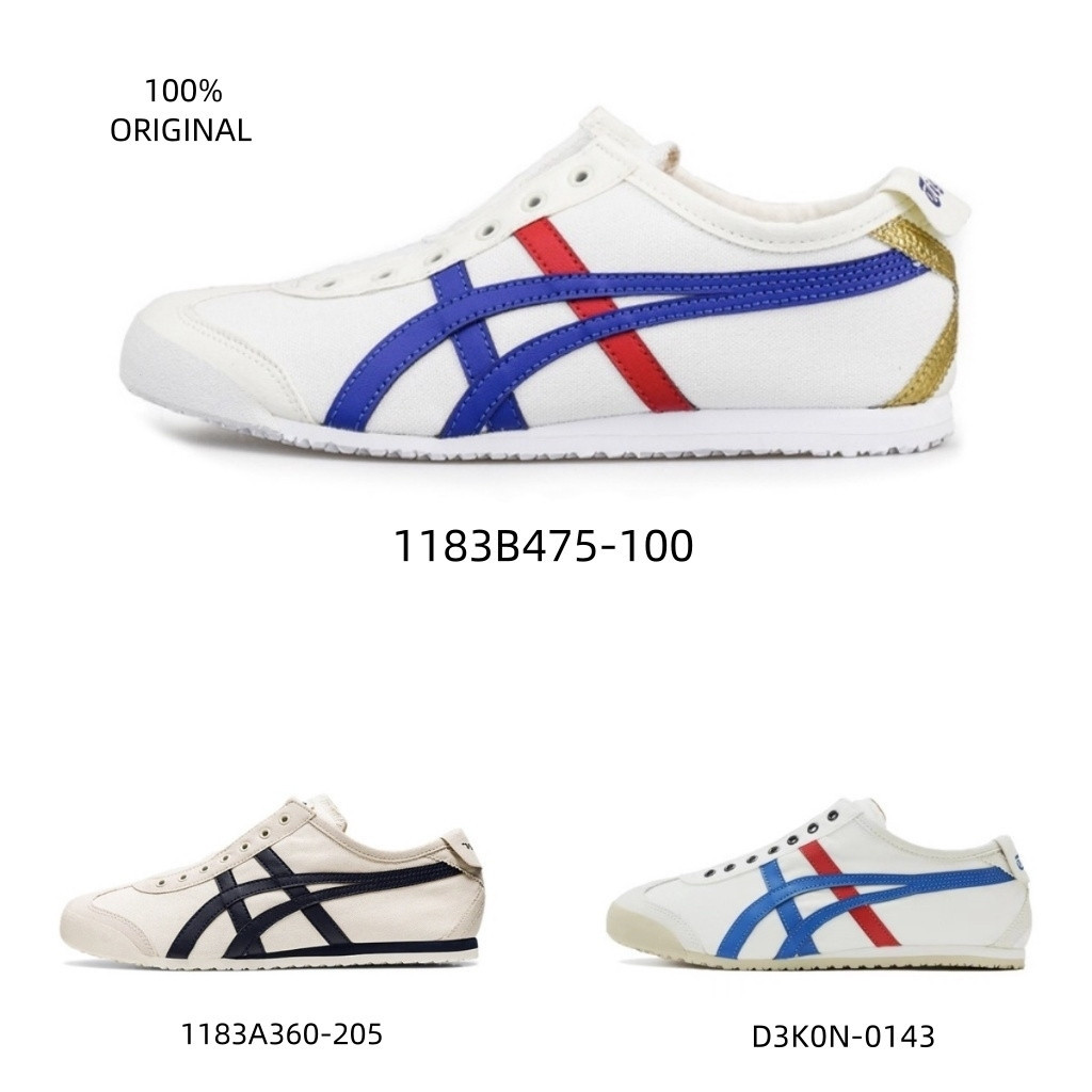 [ของแท้100%] Onitsuka MEXICO 66รองเท้าสลิปออนลำลอง D3K0N-0143/1183a360-205/1183b475-100