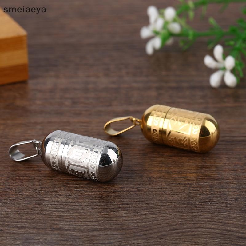 [SME] แฟชั่น Retro พุทธหกตัวอักษร Mantra สร้อยคอจี้สําหรับผู้ชายสไตล์ชาติพันธุ์สร้อยคอ Memorial Luck