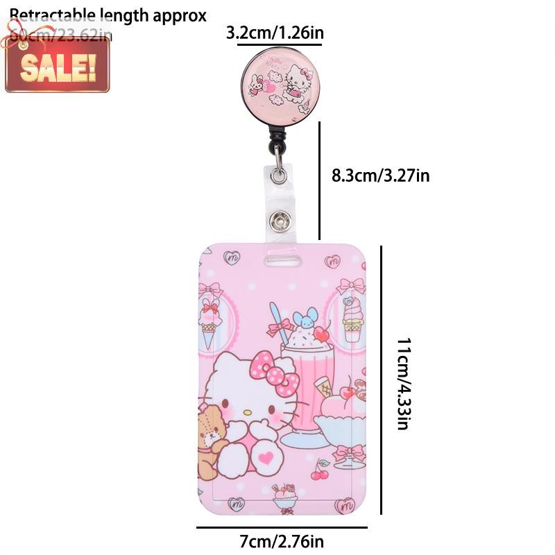BL การ์ตูน Retractable คลิป ID ผู้ถือบัตรผู้หญิงประตูหญิง Cardholders พยาบาล Hang Credentials หัวเข็มขัด A