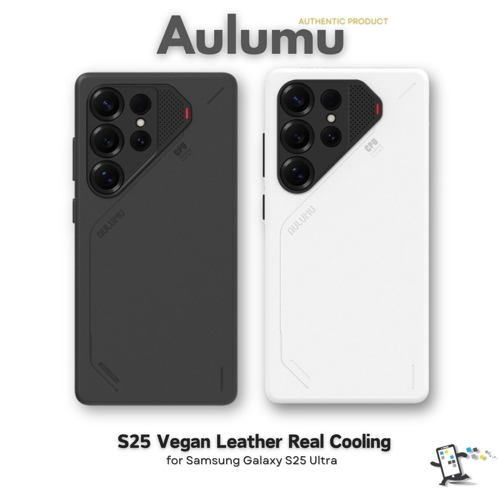 Aulumu S25 Leather Real Cooling Magnetic เคสสำหรับ Samsung Galaxy S25 Ultra
