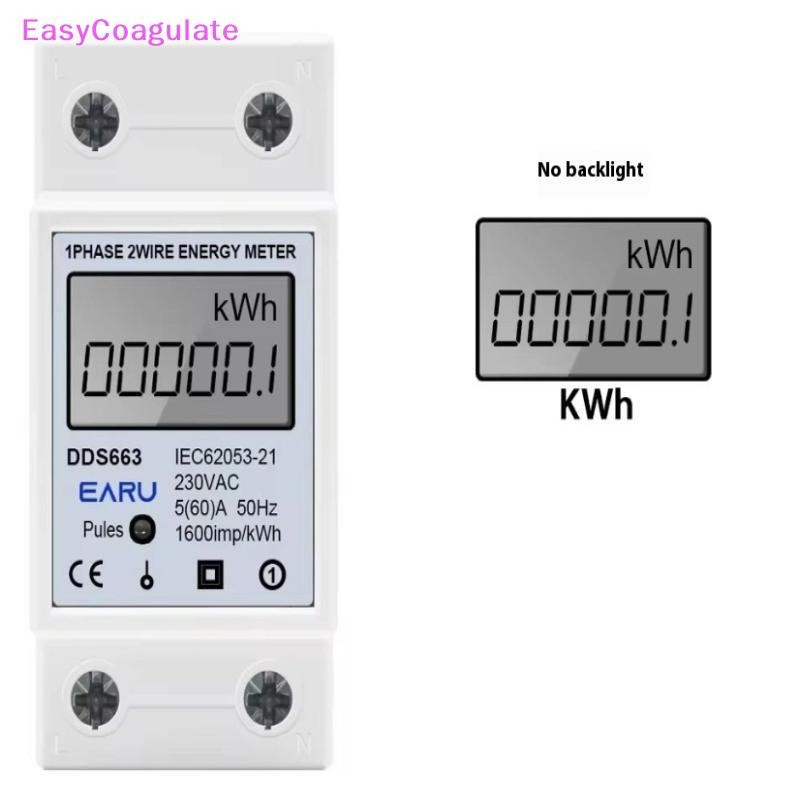 Eas AC 220V 60A 50Hz LCD Digital Display Single Phase Electric Energy Meter KWH AC Digital Watt-Hour