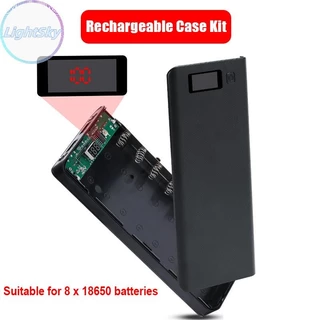 LightSky DIY 8* Dual USB สําหรับโทรศัพท์ชาร์จกล่องเก็บกรณีไม่มีแบตเตอรี่ TH