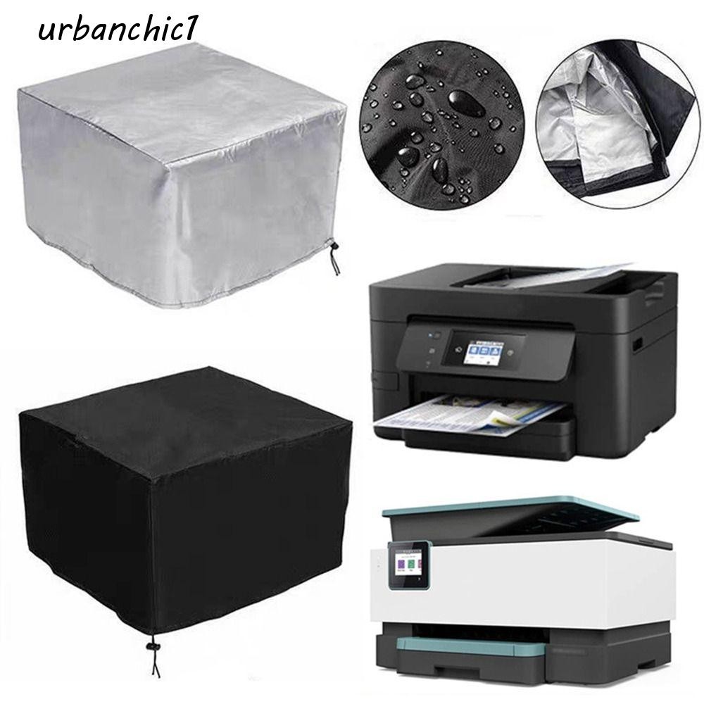 URBANCHIC ผ้าคลุมกันฝุ่นเครื่องพิมพ์สํานักงาน,ผ้ากันน้ํากันฝุ่นป้องกัน,ทนทาน 6 ขนาดสีดํา/เงินถุงเก็บ 3D ผ้าคลุมเครื่องพิมพ์ในครัวเรือน