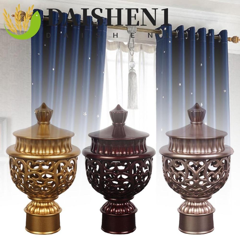 DAISHEN1 ปลายราวเดรป 2 ชิ้นพลาสติกทนทานหัวราวม่านกลวงออก