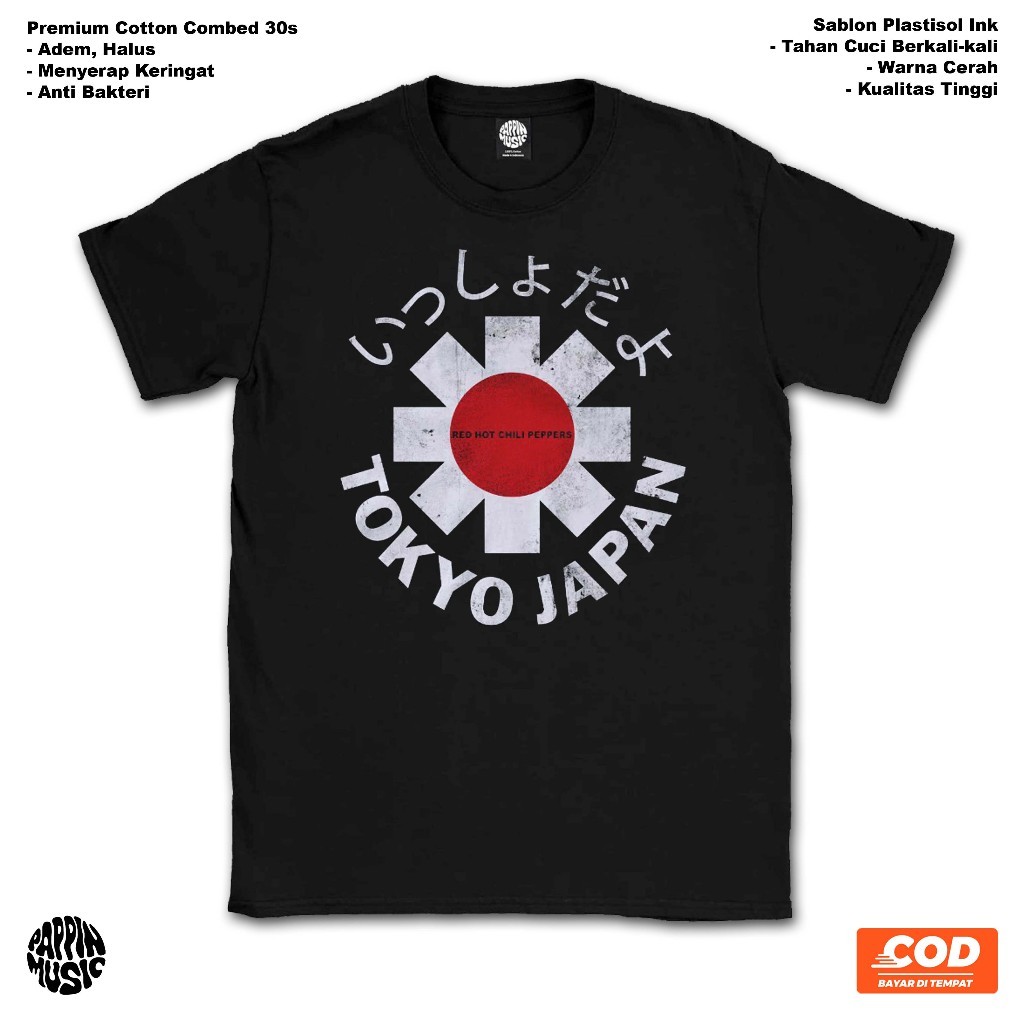 (IDN) เสื้อยืด Red hot Chilli Peppers, เสื้อ rhcp, เสื้อยืด BAND, เสื้อยืด MUSIC, เสื้อยืด RHCP --PL