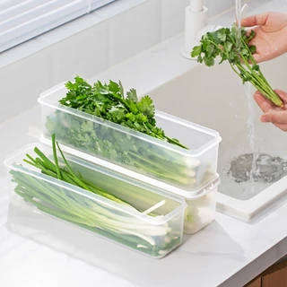 1/3/5 ชิ้นกล่องสด Crisper ขนาดใหญ่ / กล่องเก็บของในตู้เย็น / ภาชนะใส่อาหารต้นหอมพร้อมฝาปิดปิดผนึก