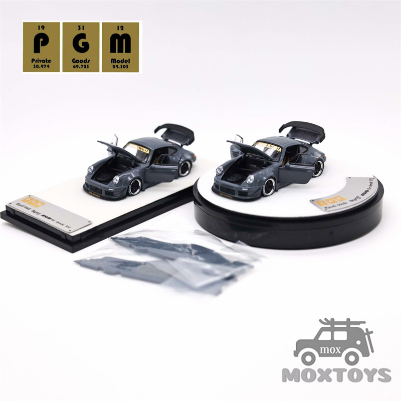 PGM 1:64 RWB930 รถDiecast Modleสีเทาซีเมนต์