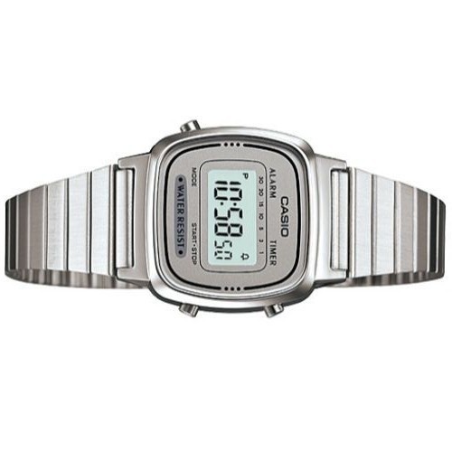 CASIO นาฬิกาข้อมือ CASIO รุ่น LA670WA-7DF วัสดุสเตนเลสสตีล สีเงิน
