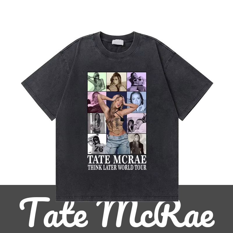 🔥HOT SALE🔥ปกติ ใหม่ เสื้อ " ❤Tate McRae "  | Tate McRae ผ้าCotton 100% T-Shirt ใส่ได้ ทั้ง ชาย ใส่สบ