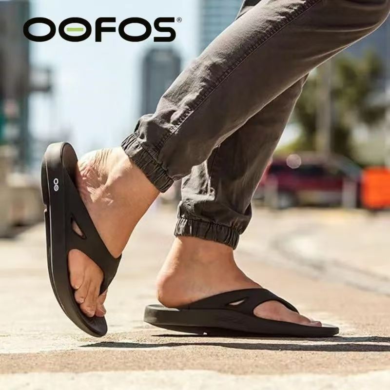OOFOS รองเท้าแตะ Recovery Flip-Flops หนา Soled ผู้ชายผู้หญิงสบาย Decompression หลังจากกีฬาการแข่งขันรองเท้าแตะฤดูร้อน HF08 - รูปที่ 3