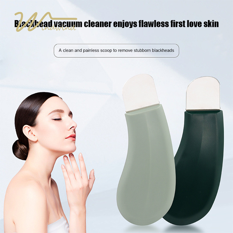 สแตนเลส สิวหัวดํา Shovel เครื่องมือทําความสะอาดสิวหัวดําคู่มือสิวทําความสะอาดพลั่ว-wd