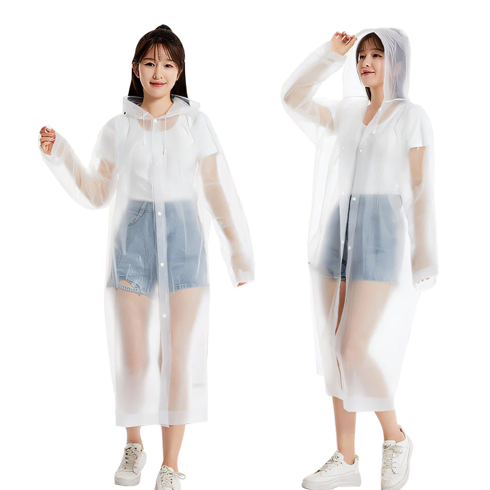 เสื้อกันฝนฉุกเฉินแบบพกพา มีฮู้ด สำหรับตั้งแคมป์เดินป่า 10 ชิ้น thumbnail 6