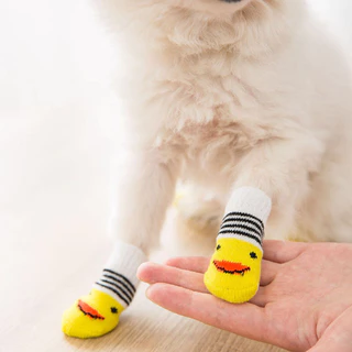 FurryCuddle พร้อมส่ง ถุงเท้าสัตว์เลี้ยง ถุงเท้าแมว ไซส์S/M/L มีปุ่มกันลื่น กันข่วน เนื้อผ้านุ่ม ระบายอากาศได้ดี PU139