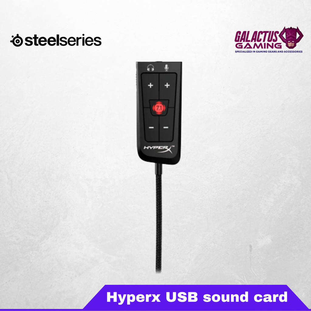 การ์ดเสียง USB HyperX Cloud II 7.1 เสียงเซอร์ราวด์ PC/PS4/PS5/XBOX AMP