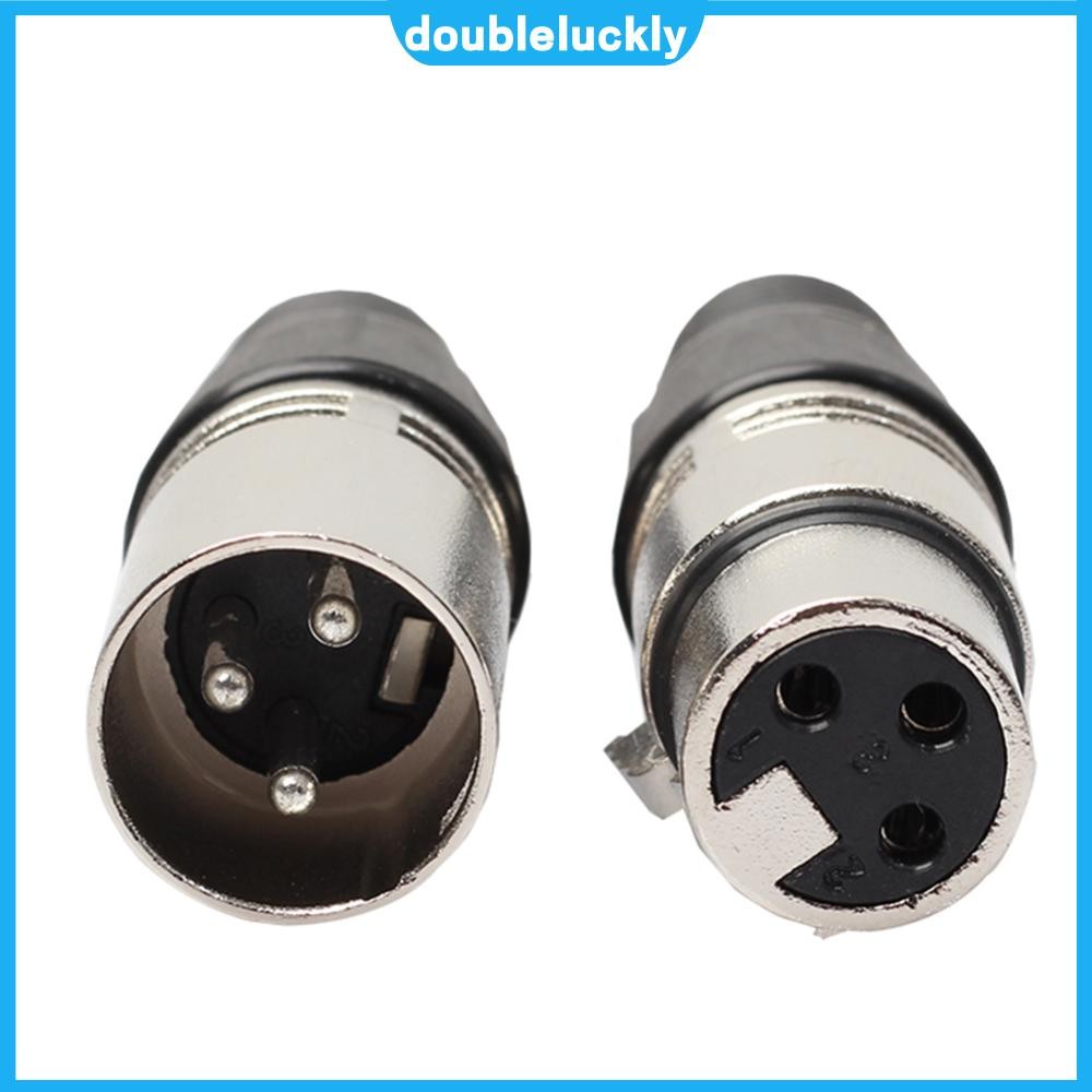 🔥Hot🔥 8Pcs 4 Male 4 Female XLR 3Pin Connector ตัวเชื่อมต่อสายสัญญาณเสียง ปลั๊กไมโครโฟน