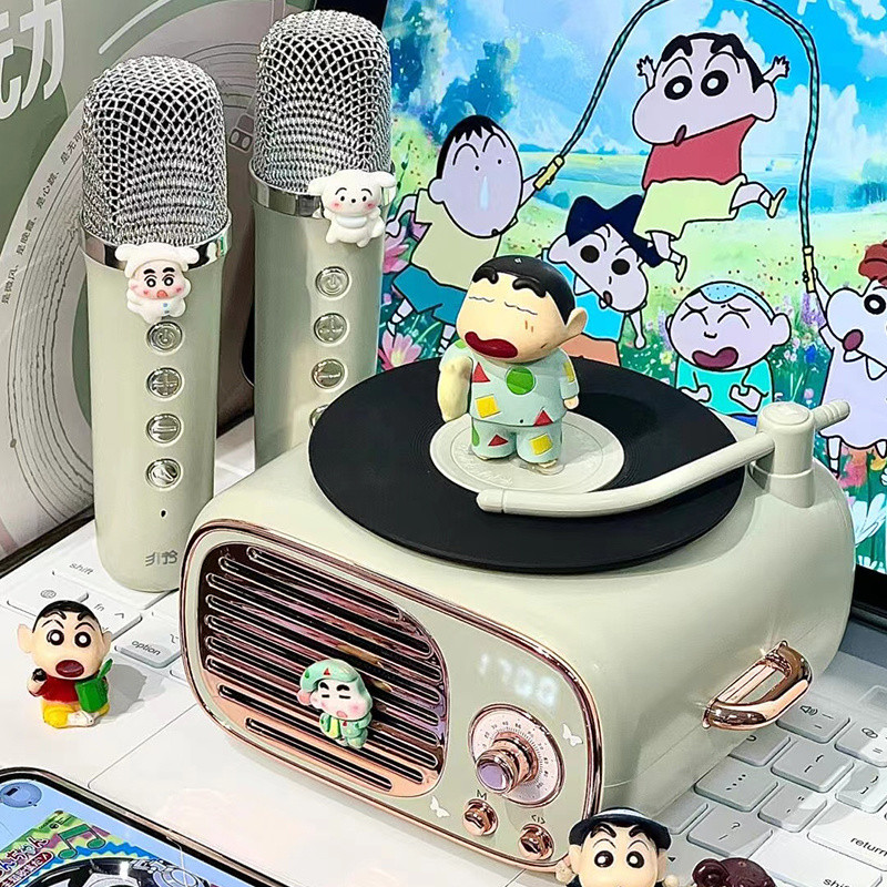 [28,000+ รีวิว] เครื่องเล่นแผ่นเสียง Crayon Shin-chan ลำโพงบลูทูธ K-Song รุ่นใหม่ ลำโพงไมโครโฟน ของขวัญวันเกิดที่ใช้งานได้จริงสำหรับแฟนสาว
