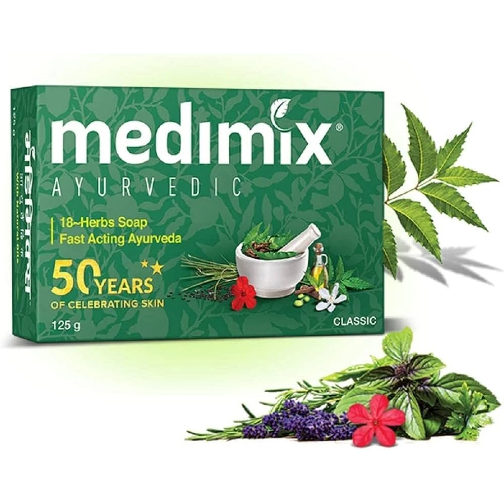 Medimix Ayurvedic Soap 125gm สบู่สมุนไพร 18 ชนิดรักษาสิว.