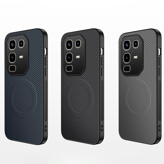 สําหรับ Infinix Note 50 หมายเหตุ 50 Pro + 4G 5G X6855 X6858 X6856 กรณีคาร์บอนไฟเบอร์ PU ปกหนังกันชนก