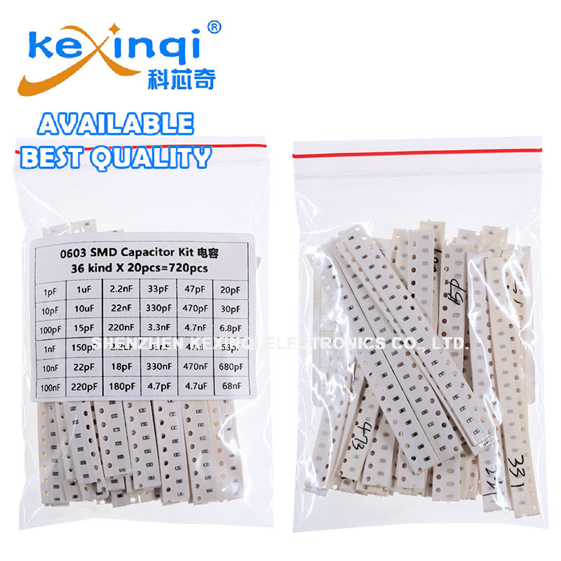 (720 ชิ้น) 0603 ตัวเก็บประจุ SMD ชุดสารพัน 36 ค่าX20PCS 1pF~10uF 4.7 6.8 10 22 33 47 100 220 470 680 pF nF uF - รูปที่ 4