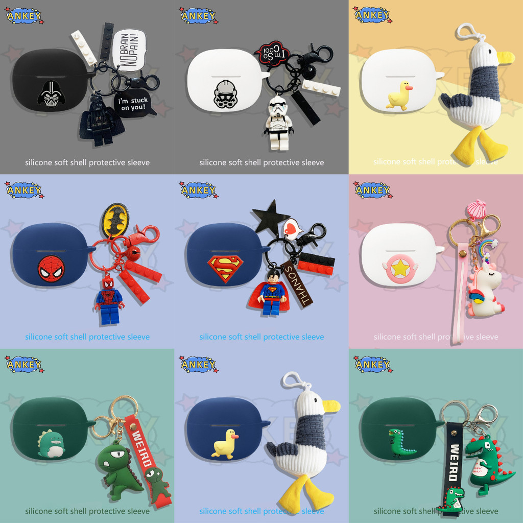 Case for 1MORE S20 Protective silicone brave superhero duck Cartoon Covers Bluetooth Earphone Shell 