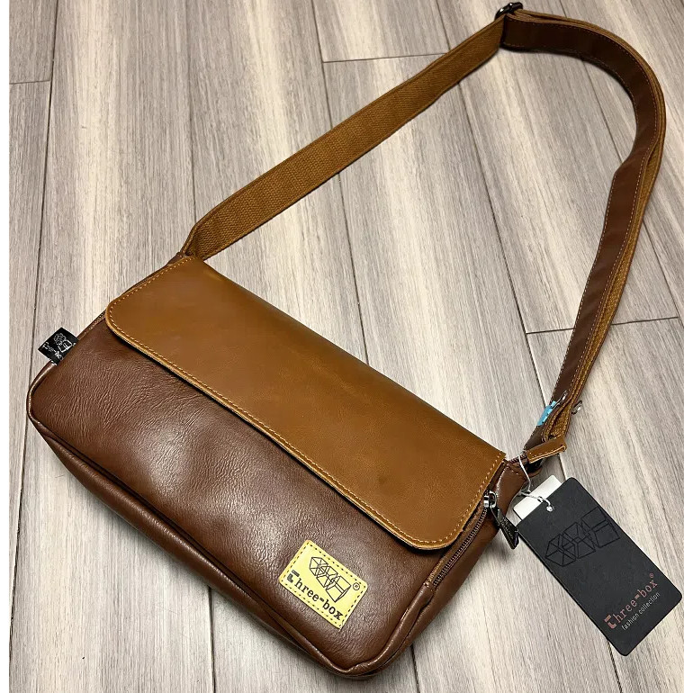 🌞SUNWISH🌞 -Threebox - No.3571 พลัสขนาดกันน้ำทนทานหนังกระเป๋าสะพายสำหรับผู้ชาย - รูปที่ 7