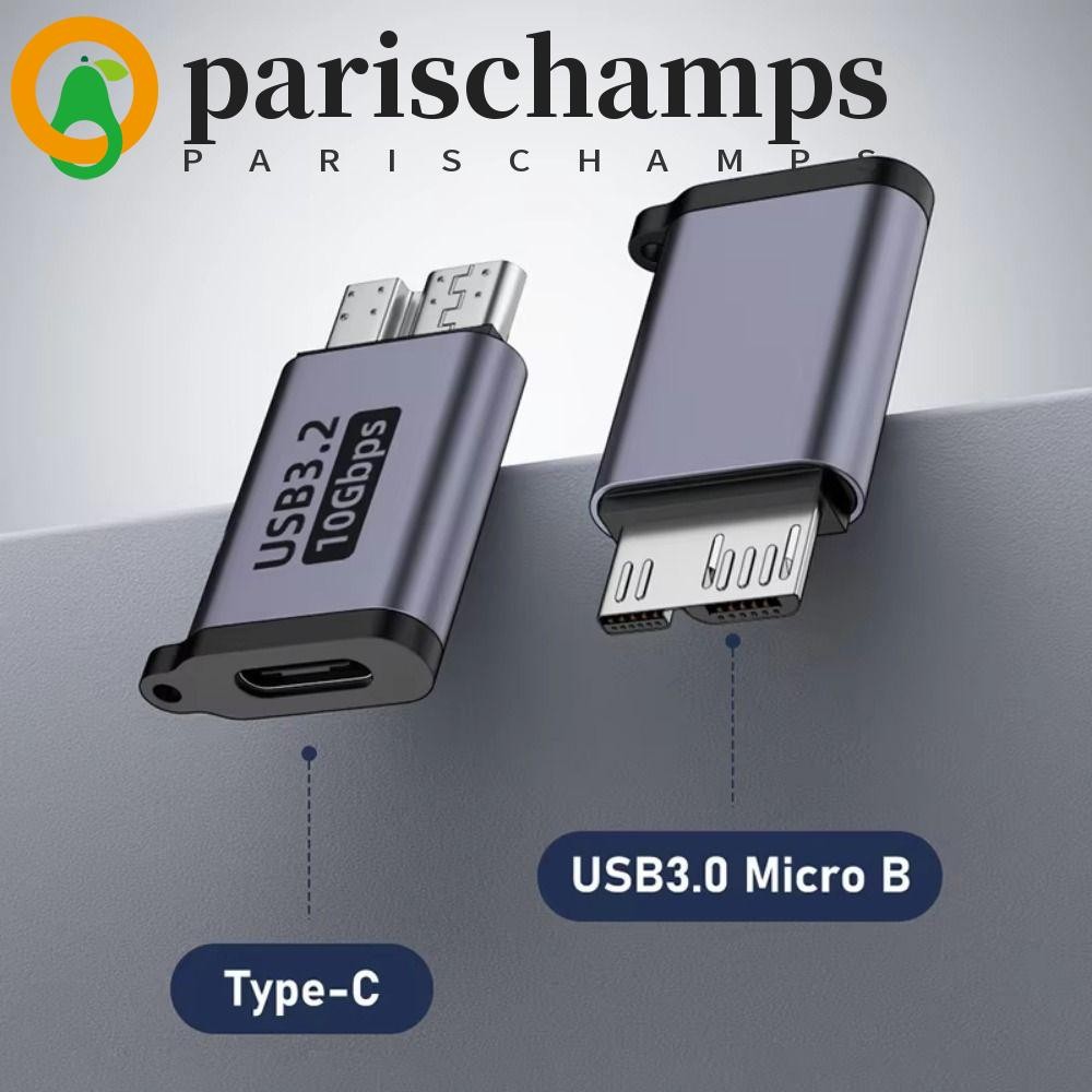 อะแดปเตอร์ PARISCHAMPS Micro B, อะแดปเตอร์ USB3.0 Male To Type C Type C Female, ขั้วต่อการส่งข้อมูลความเร็วสูงการถ่ายโอนข้อมูลขนาดกะทัดรัด Type-C USB3.0 Micro B Connector PC