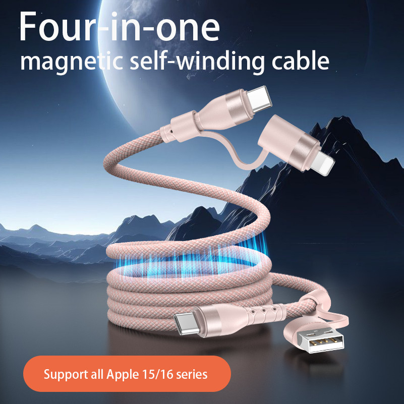 PD 20W type-CถักSuper Fastสายชาร์จ 60W/100Wใหม่แม่เหล็กดึงดูดประเภทC Fastสายชาร์จข้อมูลสําหรับโทรศัพท์15 Huawei P30 P40 P60 xiaomi 13 14 15 13pro 14pro 15pro