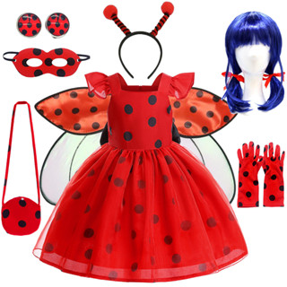 ปาร์ตี้ฮาโลวีนสาว Ladybug เครื่องแต่งกายเทศกาลเด็กวัยหัดเดิน…