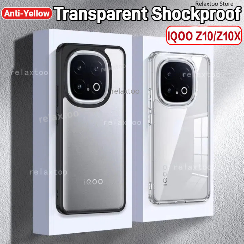 IQOOZ10 5GปลอกใสสําหรับIQOO Z10 X Turbo Pro Z10X Z10TurboPro iQOOZ10TurboPro 5G Matte Clear Hardอะคริลิคเคสโทรศัพท์กันกระแทกป้องกันลายนิ้วมือปกหลังปลอก