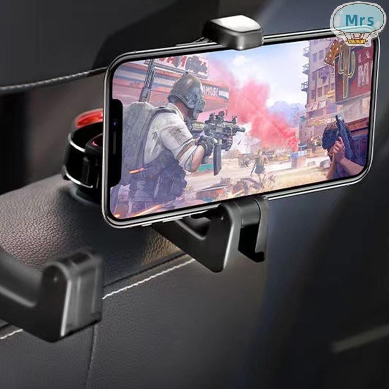 [MR] 2 In 1 Car Gadget Car Back Seat Hanger Hook Organizer Car Headrest Hook Holder TH