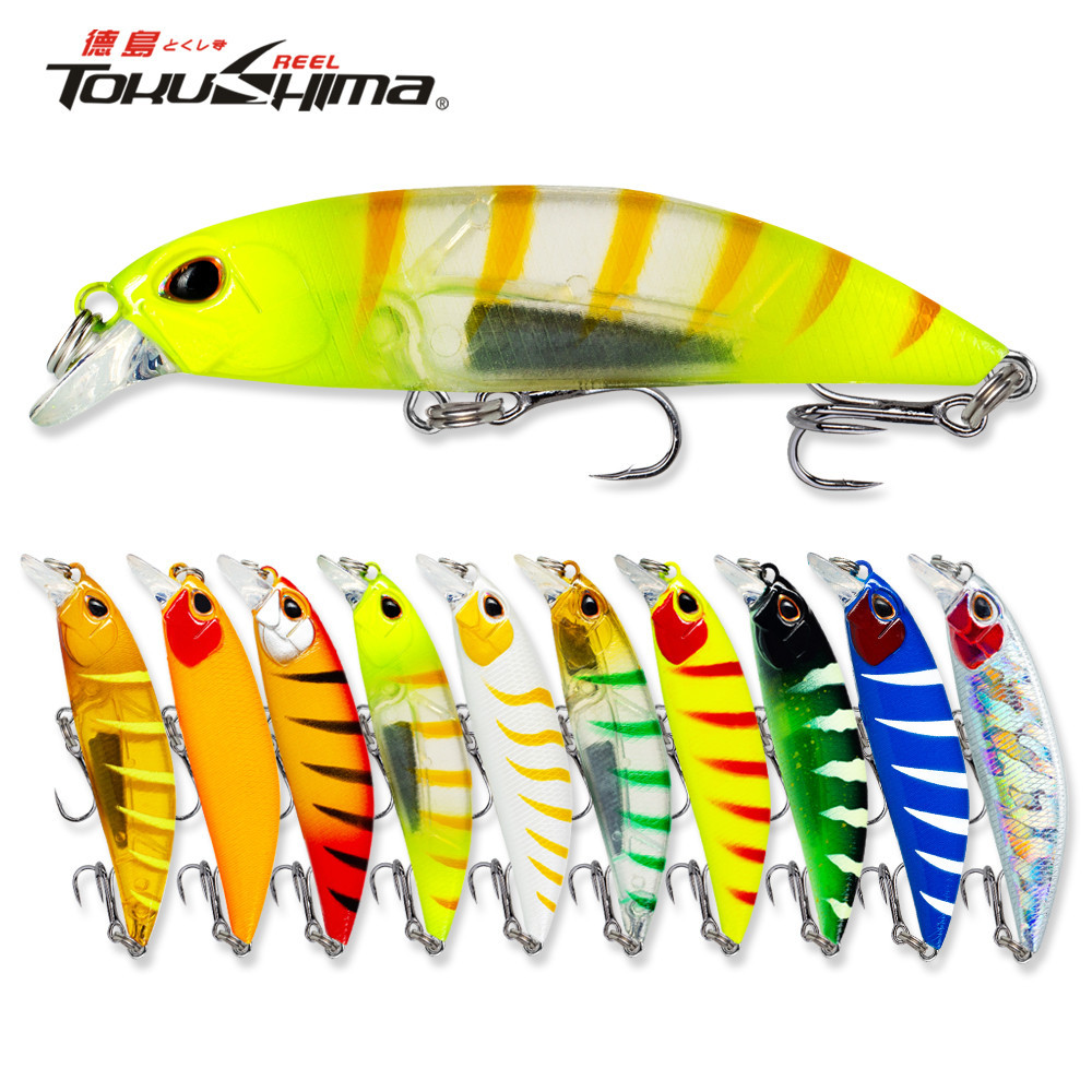 1pc Sinking Minnow 6.9 ซม./8g Laser Fishing Lure 3D Eyes Treble Hook เหยื่อ Hard ประดิษฐ์สําหรับ Bass Swimbait