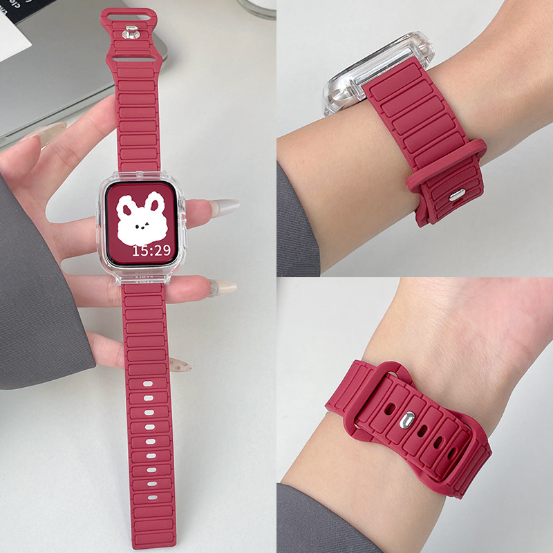 สายซิลิโคนพร้อมเคสป้องกันสําหรับ Xiaomi Redmi Watch 5 Active Smart Watch Band สายรัดข้อมือแบบนุ่มสําหรับ Redmi Watch 5 Lite อุปกรณ์เสริม