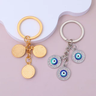 ประณีต Rhinestone Evil Eyes จี้ Key แหวน Good Lucky โลหะตุรกี Blue Eyes แหวนกุญแจรถกระเป๋าเป้สะพายหลัง Accessorries