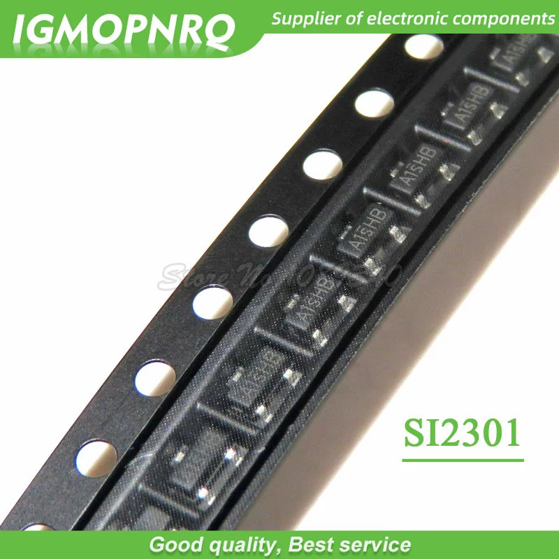 100pcs SMD SI2301DS SI2301 AISHB 2301 MOSFET / หลอดเอฟเฟกต์ภาคสนาม SOT-23 ใหม่เดิม