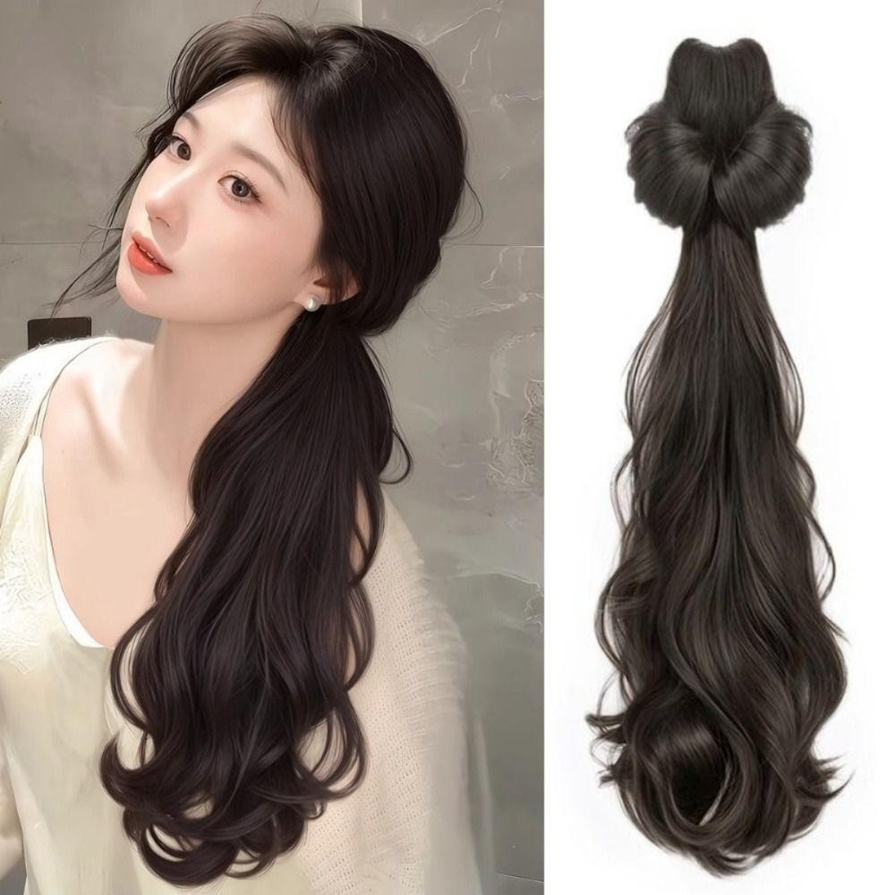 ออกัสติน ยาวหยักกรงเล็บผมหางม้า,หยิกสไตล์เกาหลีผมหางม้าผมหางม้า,วินเทจธรรมชาติต่ําผมหางม้าปลอมหัวบอลวิกผมสาว - รูปที่ 7