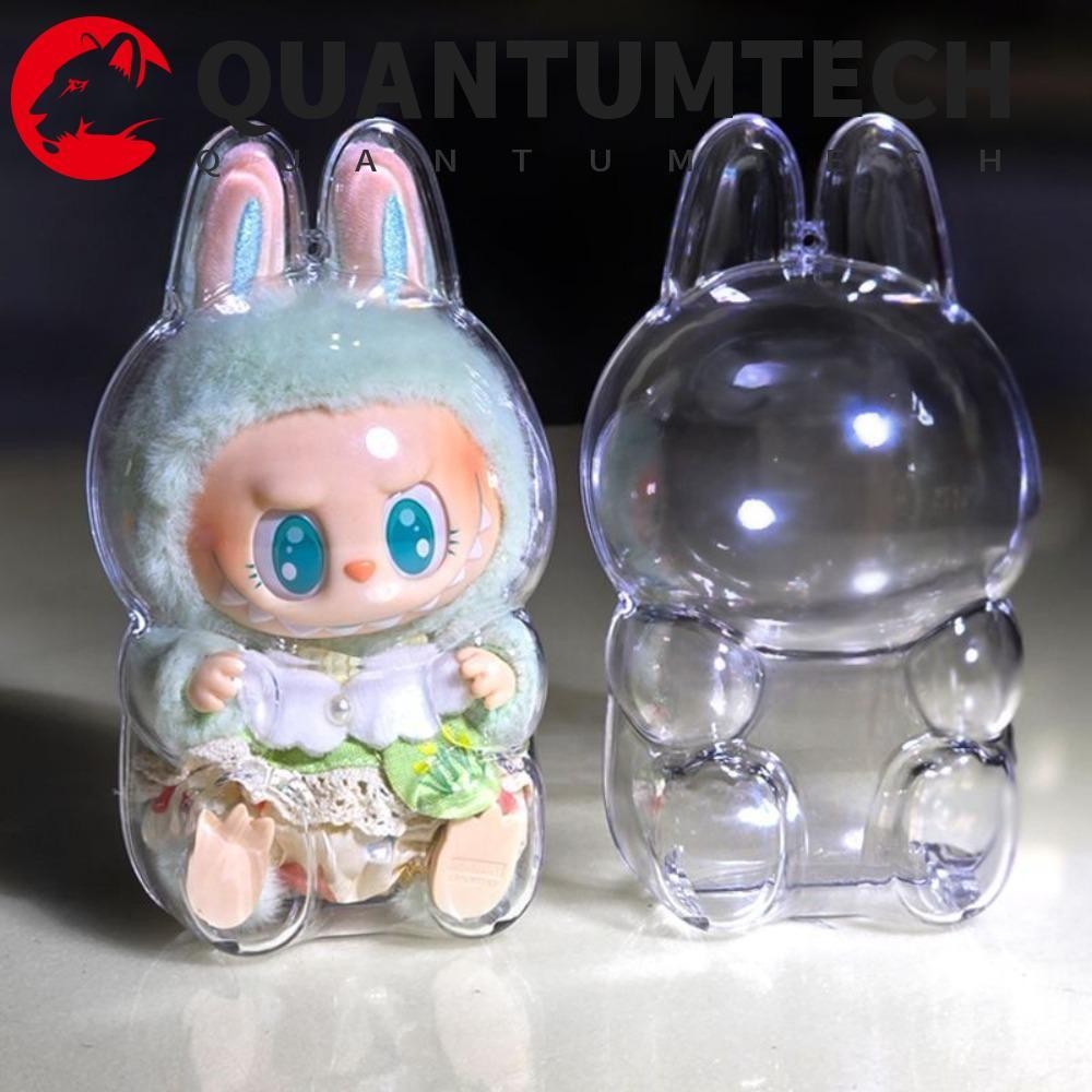 Quantumtech Labubu เกราะป้องกัน, กันน้ํา Anti-lost นั่งลง Labubu กระเป๋าเก็บ, ทนทานกันฝุ่น Peadant แบบพกพาโปร่งใสฝุ่นทุกวัน