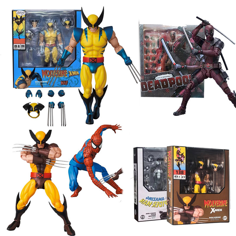 Mafex 096 Wolverine Mafex 138 Wolverine Action Figure SHF Deapool Articulado Mdoel