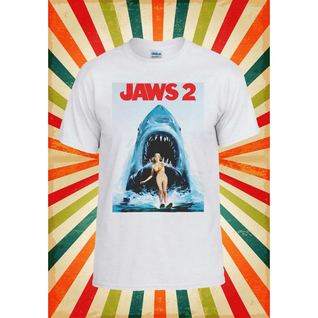 Jaws 2 Steeven Spireberg Shark Attack Men Mens Vest Tank Top Unisex T เสื้อ 2113