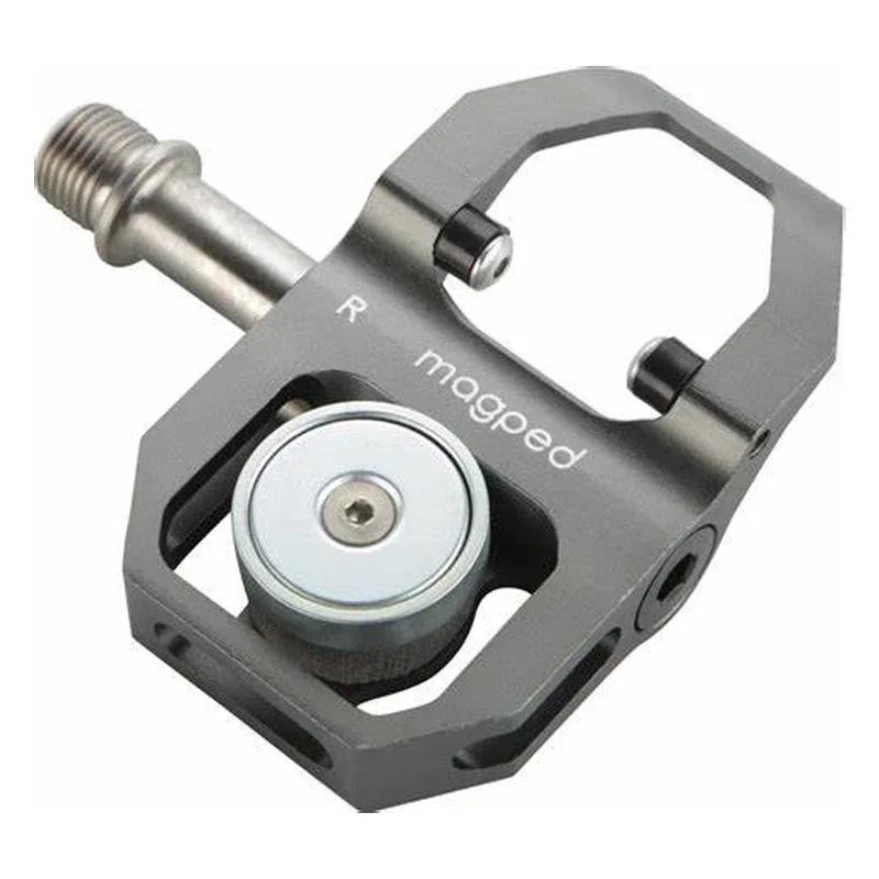 Magped Road 1 แผนที่ 2 บันไดจักรยาน Magnetic Pedal 200n ไทเทเนียมแกนอลูมิเนียม CNC made Hollow Anti-skid แบริ่ง