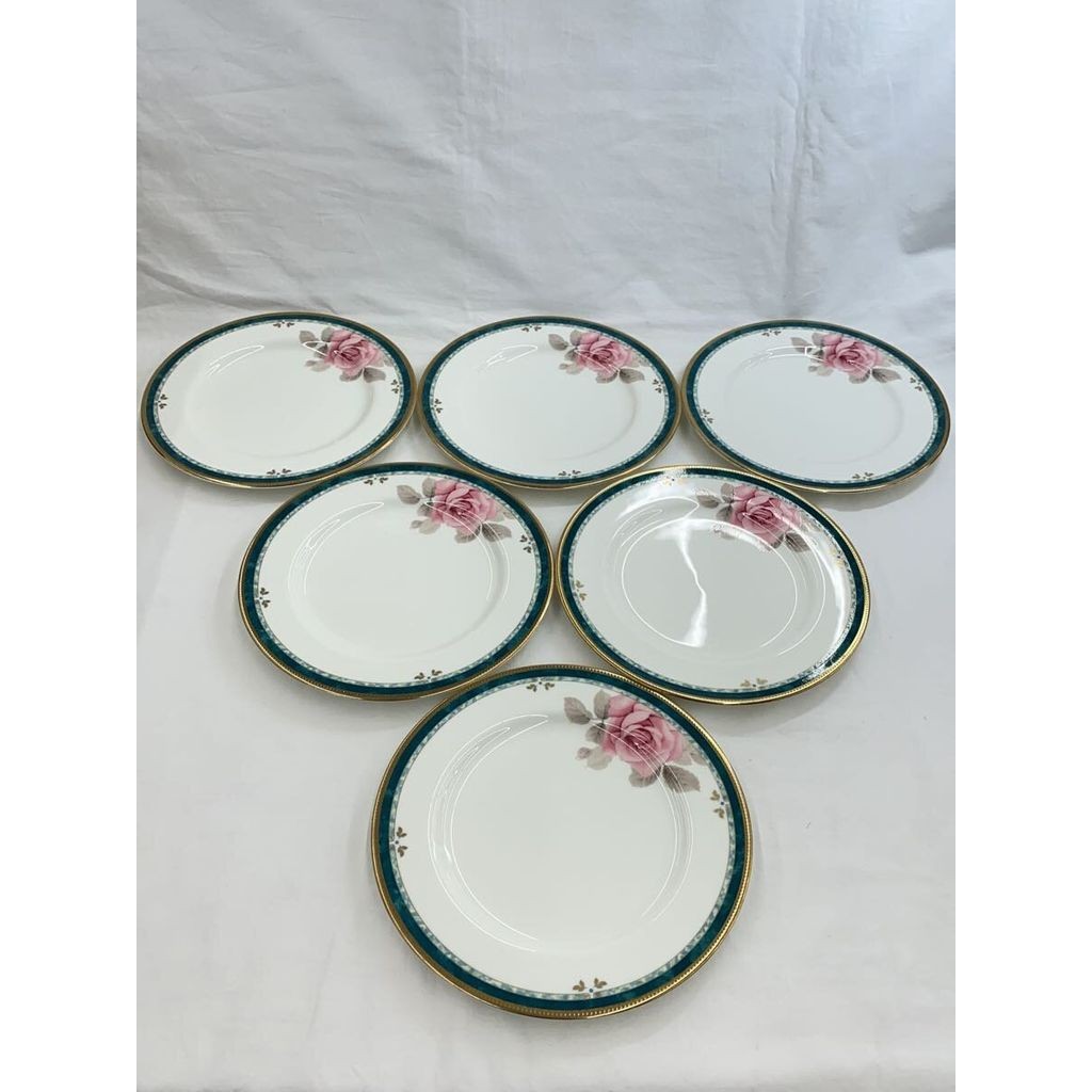 Narumi(นารูมิ) Narumi Ceramic Plates Set of 6 Bone China Scratched Direct from Japan Secondhand