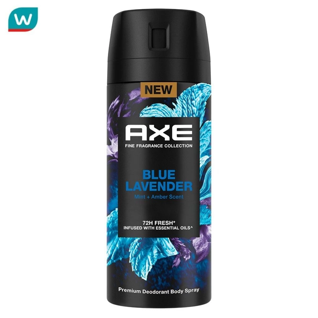 Axe แอ๊กซ์ พรีเมียม ดีโอโดแรนท์ บอดี้ สเปรย์ บลู ลาเวนเดอร์ 135 มล. น้ำหอม ระงับกลิ่นกาย