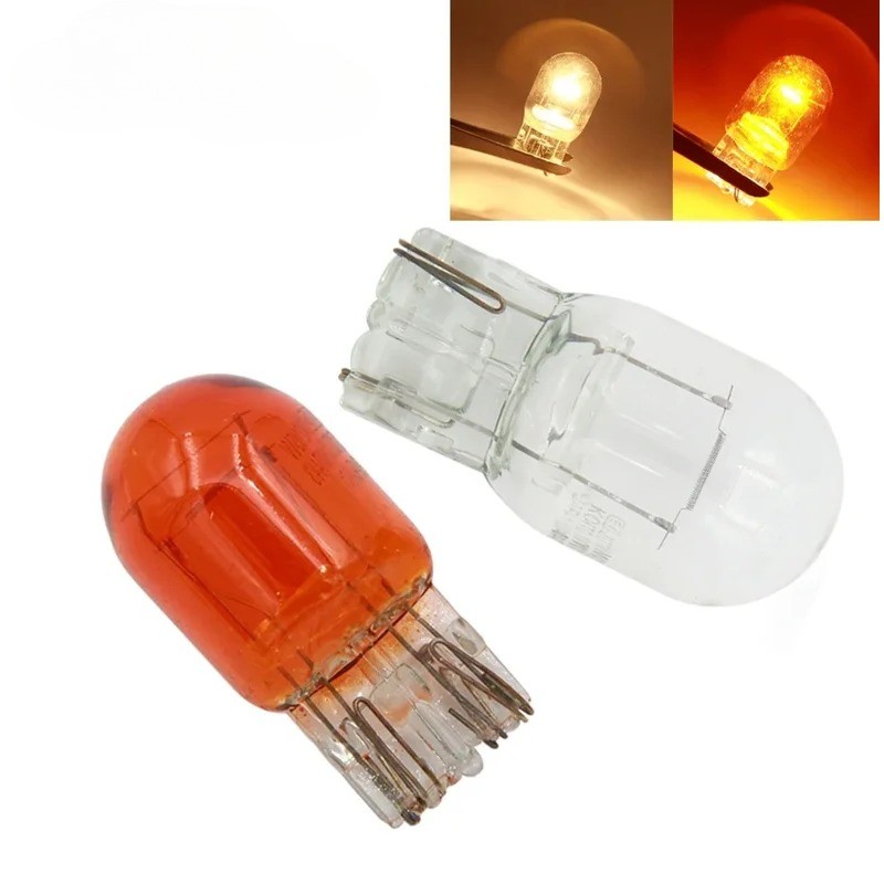 รถ T20 7440 หลอดฮาโลเจน 12 V 21 W Warm White/Amber ไฟเบรคไฟท้ายหยุดด้านหลังไฟเลี้ยว DRL 12 V